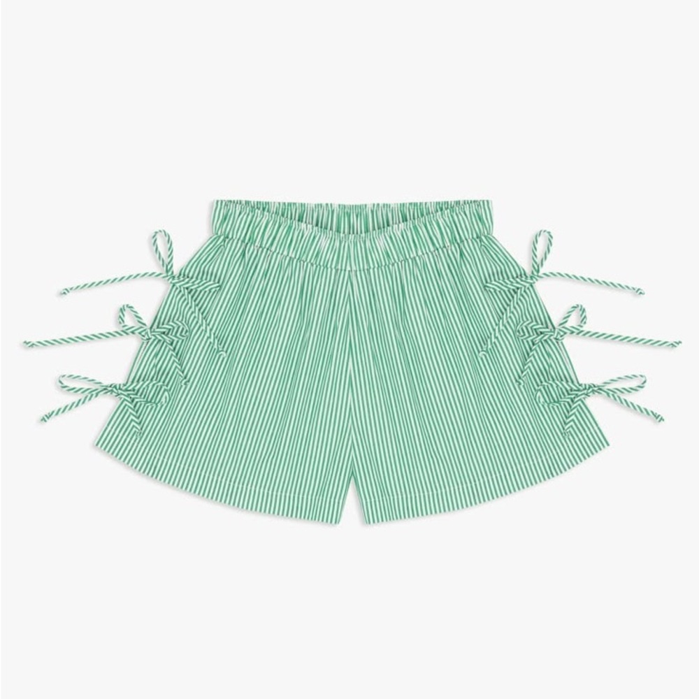 Lisa Says Gah Ella Green Tie Shorts
